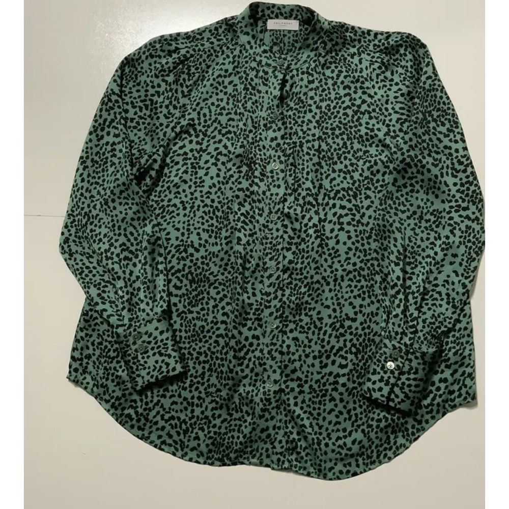 Equipment Femme Cheetah animal print blouse shirt  XS